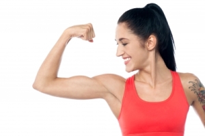 Woman with muscle
